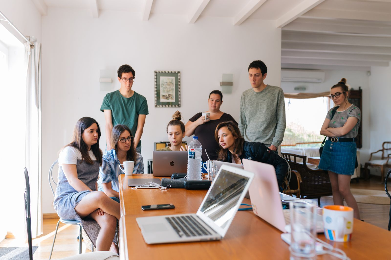 Small business team planning at a table